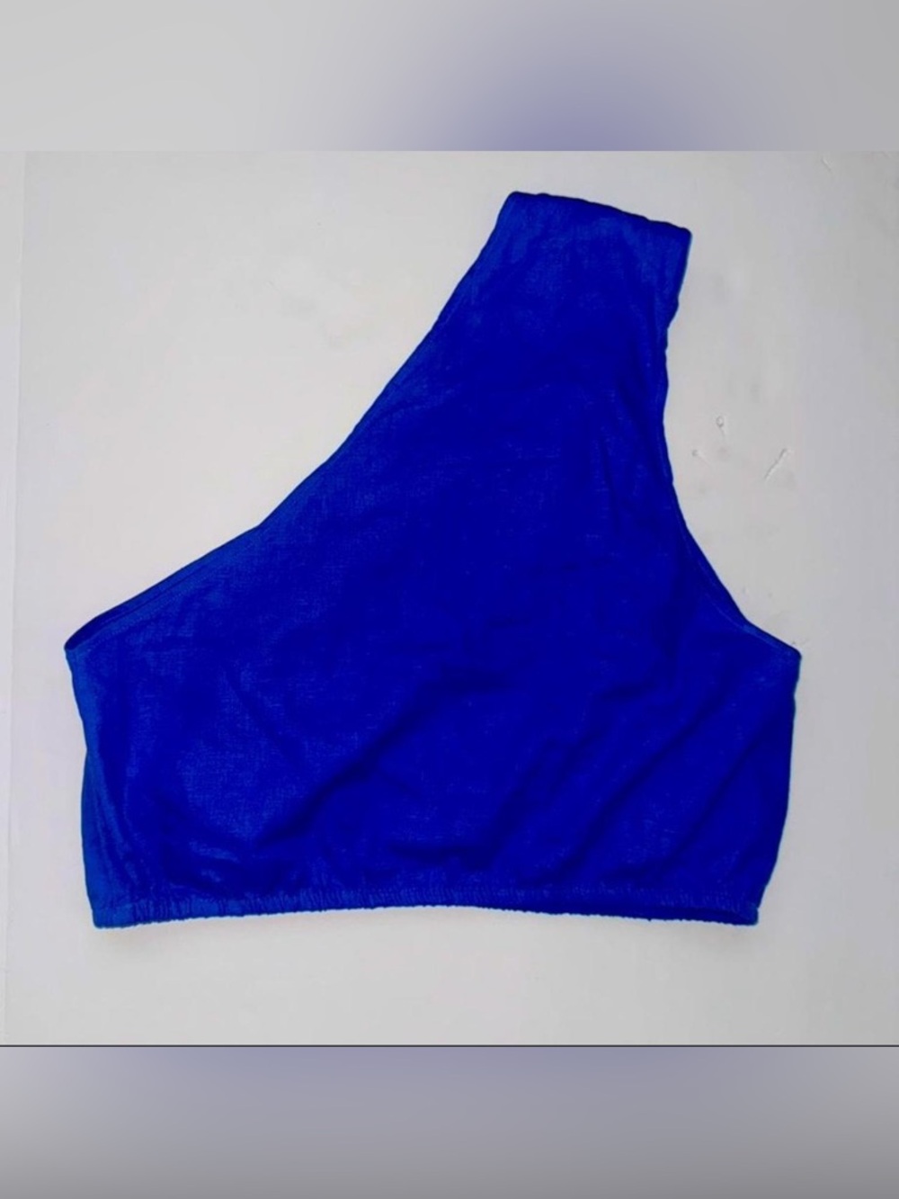 FARM Rio Royal Blue One-Shoulder Crop Top - Picture 2 of 3